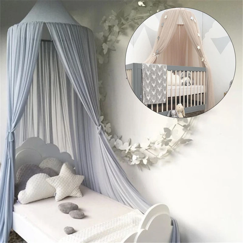 curtain around crib