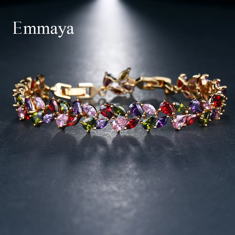 Женский Классический Шарм браслет Emmaya разноцветные вечерние браслеты с фианитом