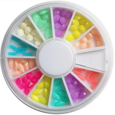 Одна коробка 12 цветов украшения для ногтей супер яркие различные виды сушеных цветов порошок для маникюра для гель лак для ногтей советы Z2025