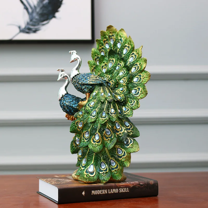  Modern Peacock Home Decoration Figurines Bedroom Porch Furnishings Personalized Resin Oranment craf - 32851477686