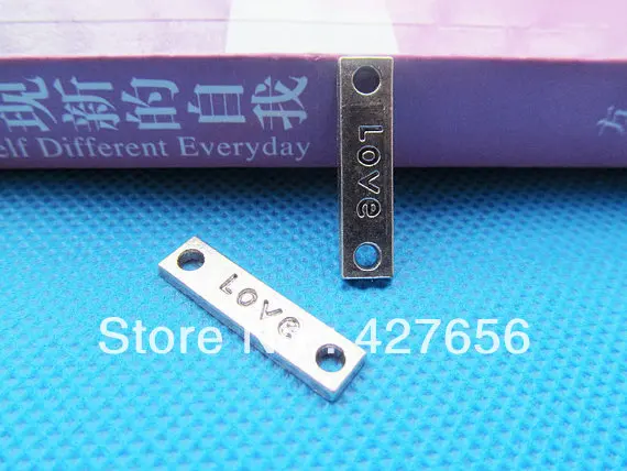 

Cabinet Antique Silver tone Flat "LOVE"Connector Pendant Charm/Finding,two Links for Necklace Bracelet,DIY Accessory Jewellry