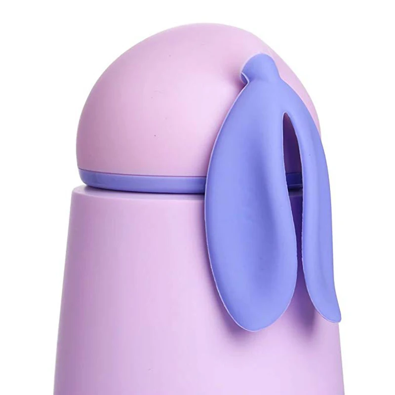 

Leak Proof bottle Water Vacuum Flasks 10 Oz(300ml)Rabbit Shape Insulated Water Bottle Girls Kid School Travel Outdoor Office Cup