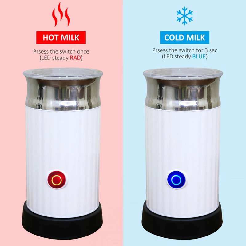  Automatic Milk Frother With Stainless Steel Container For Soft Foam Cappuccino Electric Coffee Mach