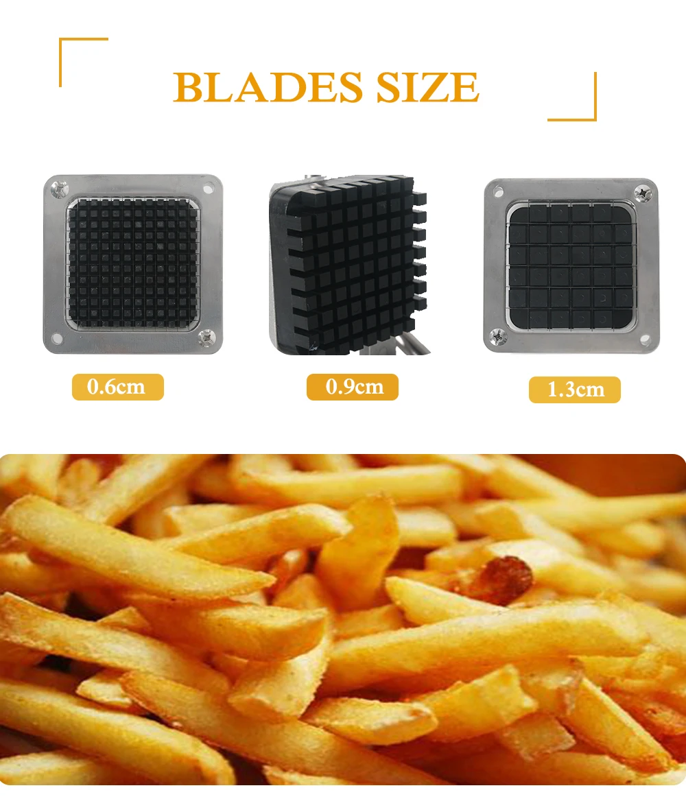 ITOP Manual Vertical Potato Chips Machine French Fries Cutter Slicer With 6mm 9mm 13mm Blade Potato Carrot Vegetable Tools