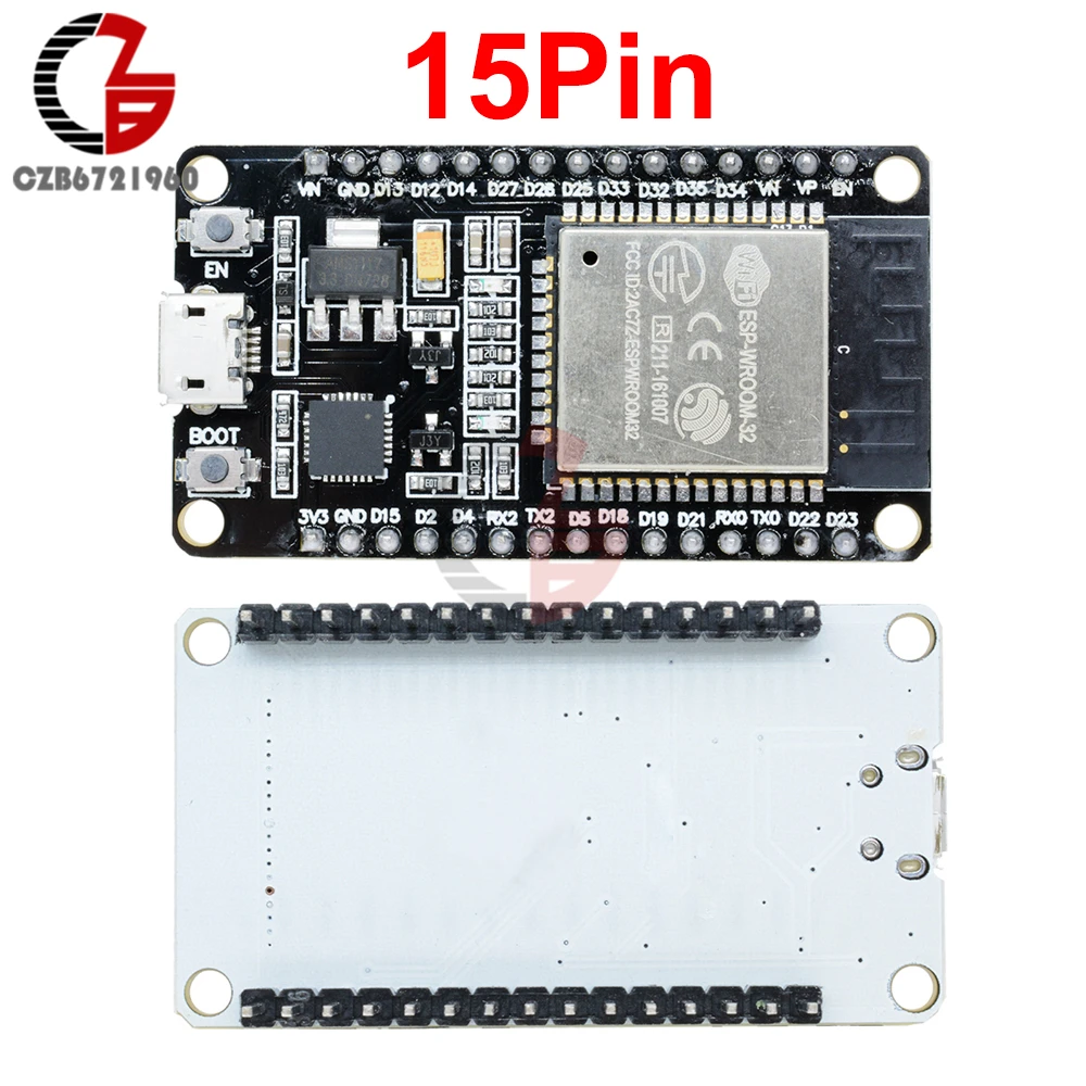 ESP32 2,4 ГГц беспроводной Wifi Bluetooth двойной режим макетная плата ESP32 CP2102 модуль с микро USB антенной усилитель мощности