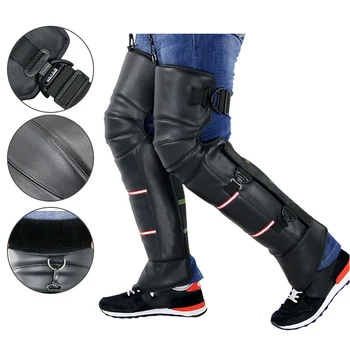 

2 Pcs PU Leather Waterproof Kneepad Winter Keep Warm Motorcycle Rider Knee Protective Pads WS99