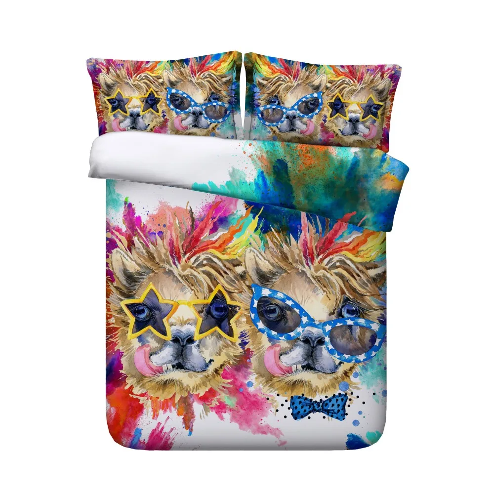 Buy Bedding Set 3d Hip Hop Alpaca Bedding Set Queen