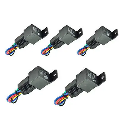 

5Pack Car Truck 12V 40A SPDT Relay & Socket 5Pin Relays 5 Wire Fast US Delivery