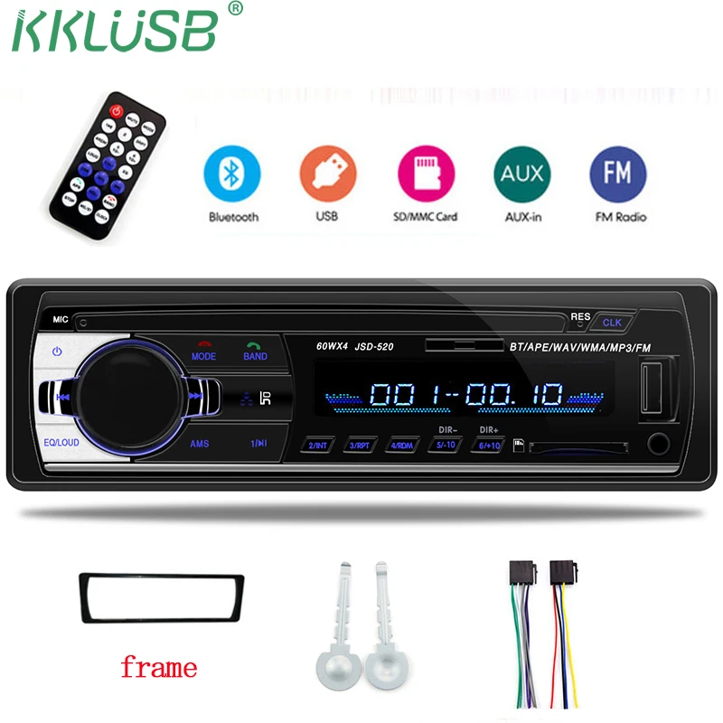 24 В Автомагнитола 1 Din автомагнитола JSD 520 Авто Стерео Bluetooth V2.0 FM Aux Входной приемник