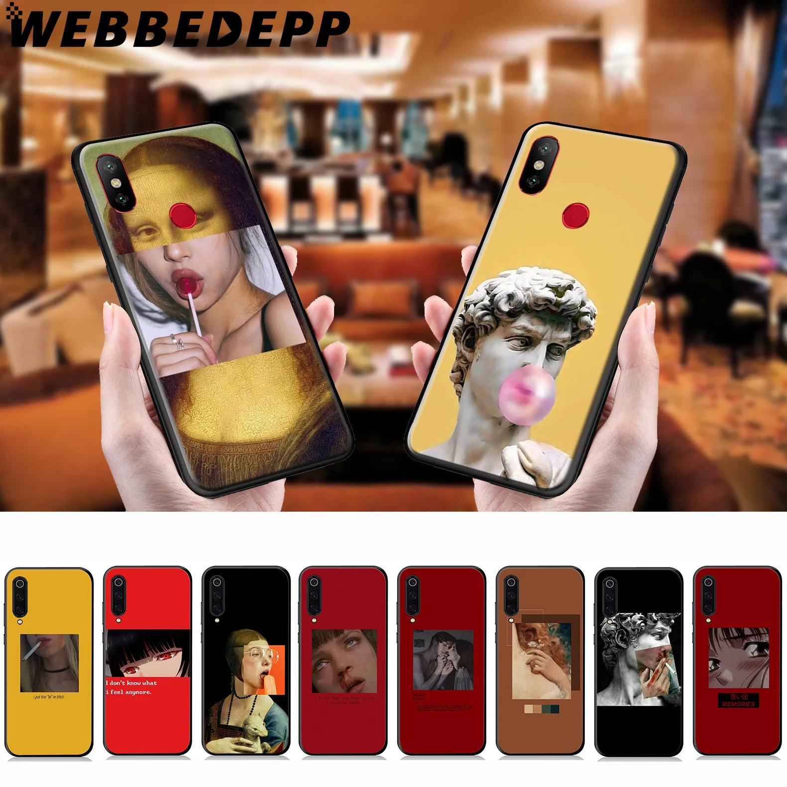 Мягкий чехол WEBBEDEPP Mona Lisa Art David lines для Xiaomi Mi 9T 9 8 SE 6 A1 A2 A3 Lite MiA1 MiA2 MiA3 F1 MAX 3 Mi8 CC9E CC9 |