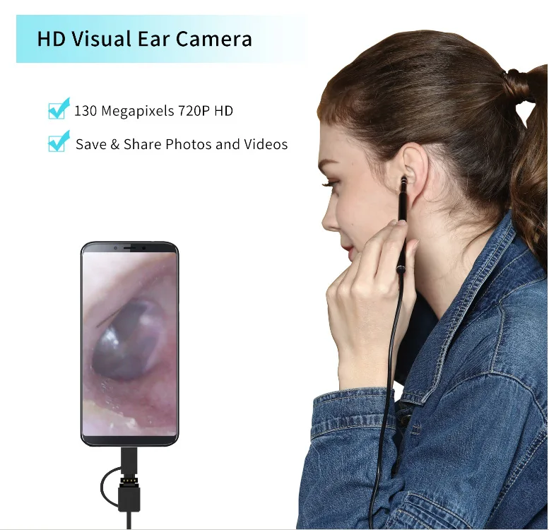 Multifunctional Endoscope for android Earpick 3-in-1 USB Ear Cleaning (2)