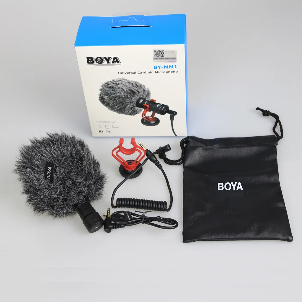 Высокое качество BOYA BY-MM1 VideoMicro компактный накамерный записывающий микрофон для Canon Nikon Lumix sony DJI Osmo DSLR камера