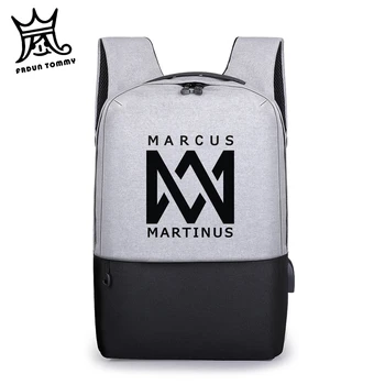 

Marcus and Martinus Multifunction USB Charging Male/Female Laptop Backpacks Hip hop Marcus&Martinus Anti-Theft Travel backpack