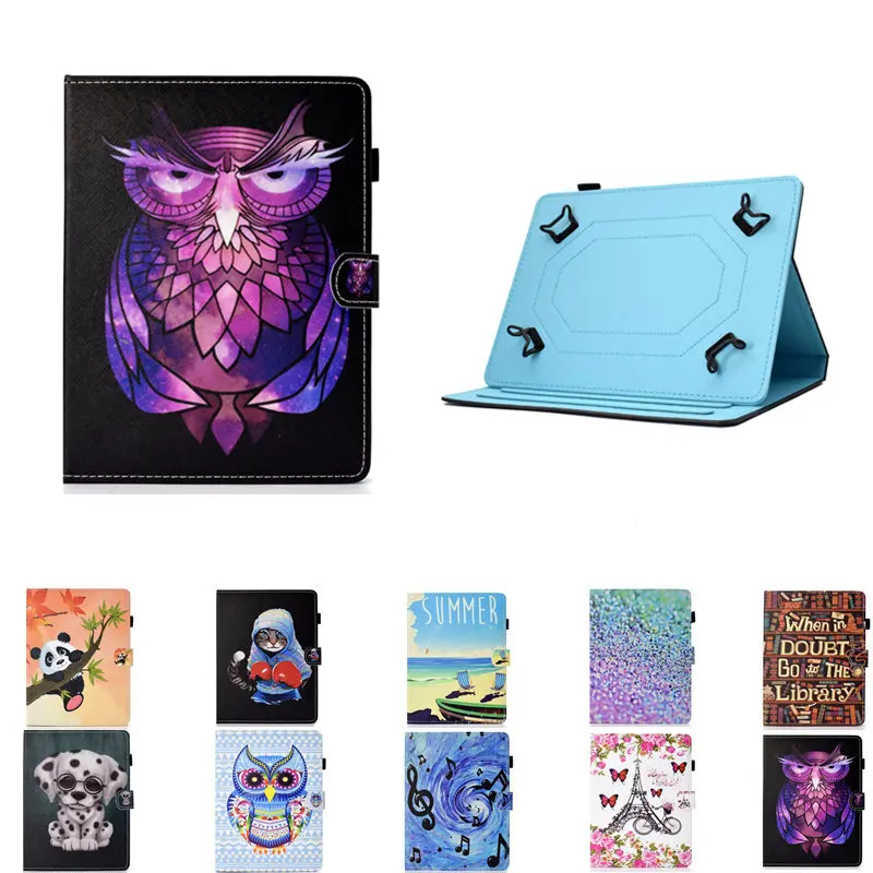

PU Leather Cartoon Case For Samsung Galaxy Tab 2 3 4 Note 10.1 P5100 P5200 P600 T530 T520 N8000 10.1 inch Tablet Universal Cover