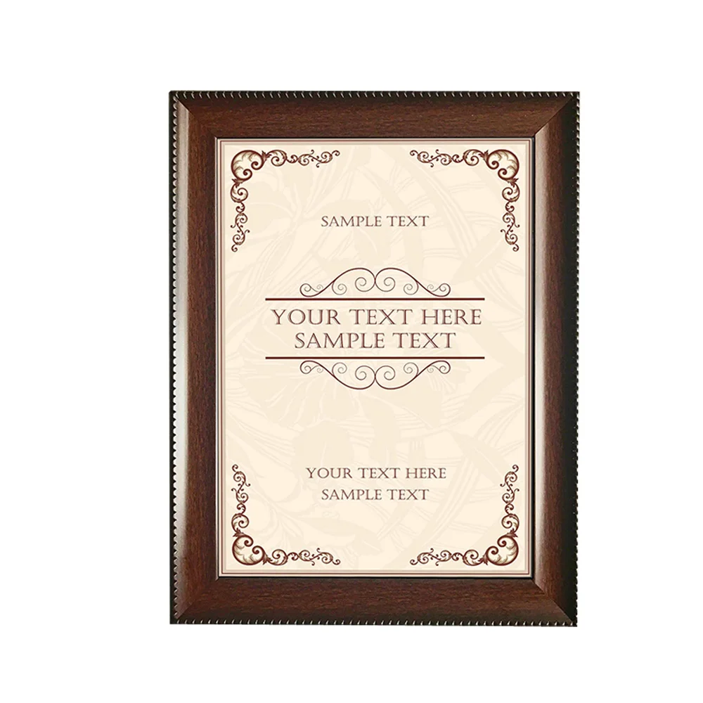 

Yakri A4/A5/B5 Desktop and Wall mounted Resin Picture Frame Certificate Holder RPF027