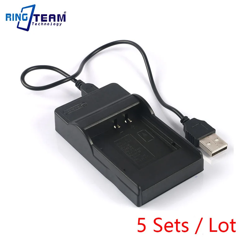 

5Sets/Lot D-L178 DL178 D-Li78 DLi78 Battery USB Charger for Pentax Digital Camera Optio S1 M50 M60 V20 W60 L50 W80 ...