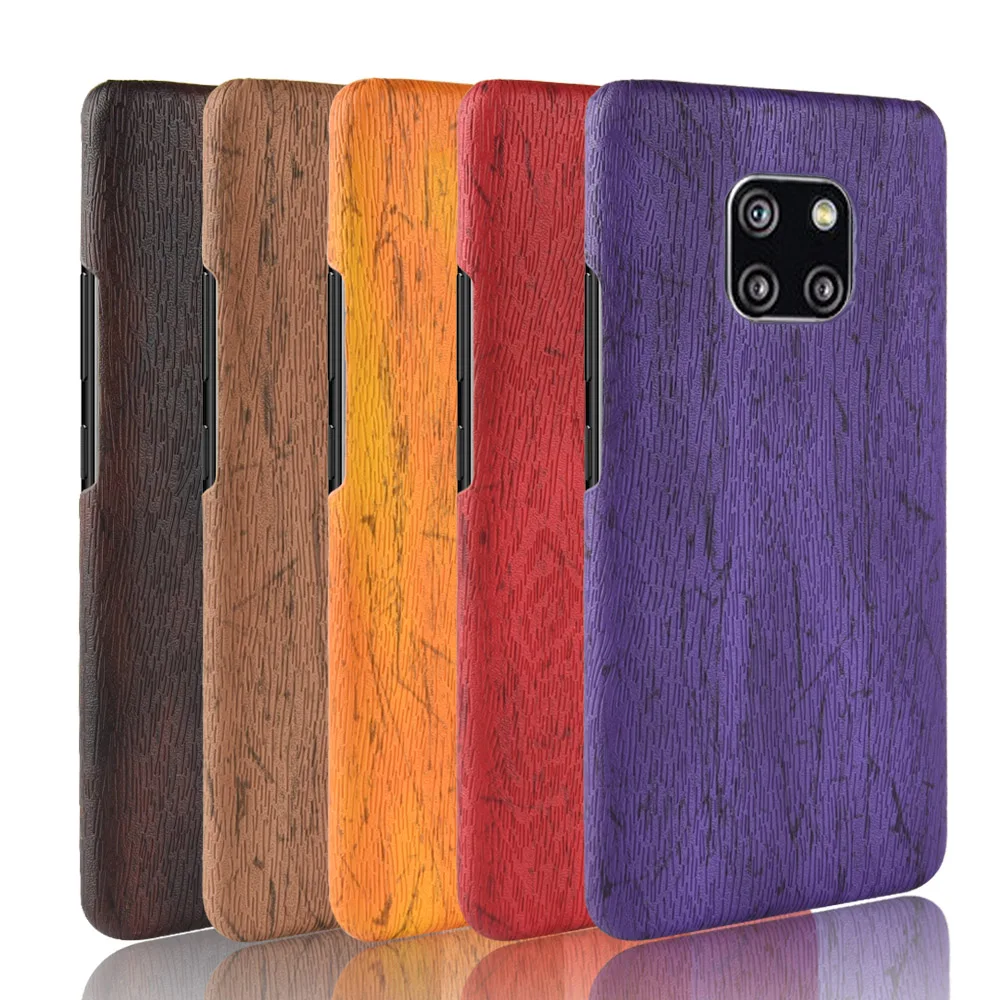 

For Huawei Mate 20 Pro X 10 Lite Cover Hard Back Woodern Wood Pattern Luxury Leather Case Cover For Huawei P20 P10 Nova 3 3i 2