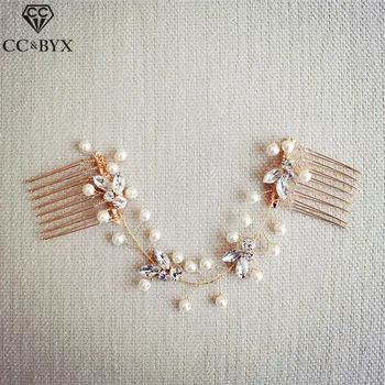 

CC Hairbands Combs Headbands Hiarpins Pearl Engagement Wedding Hair Accessories For Bridal Party Beach Fine Jewelry Simple xl020