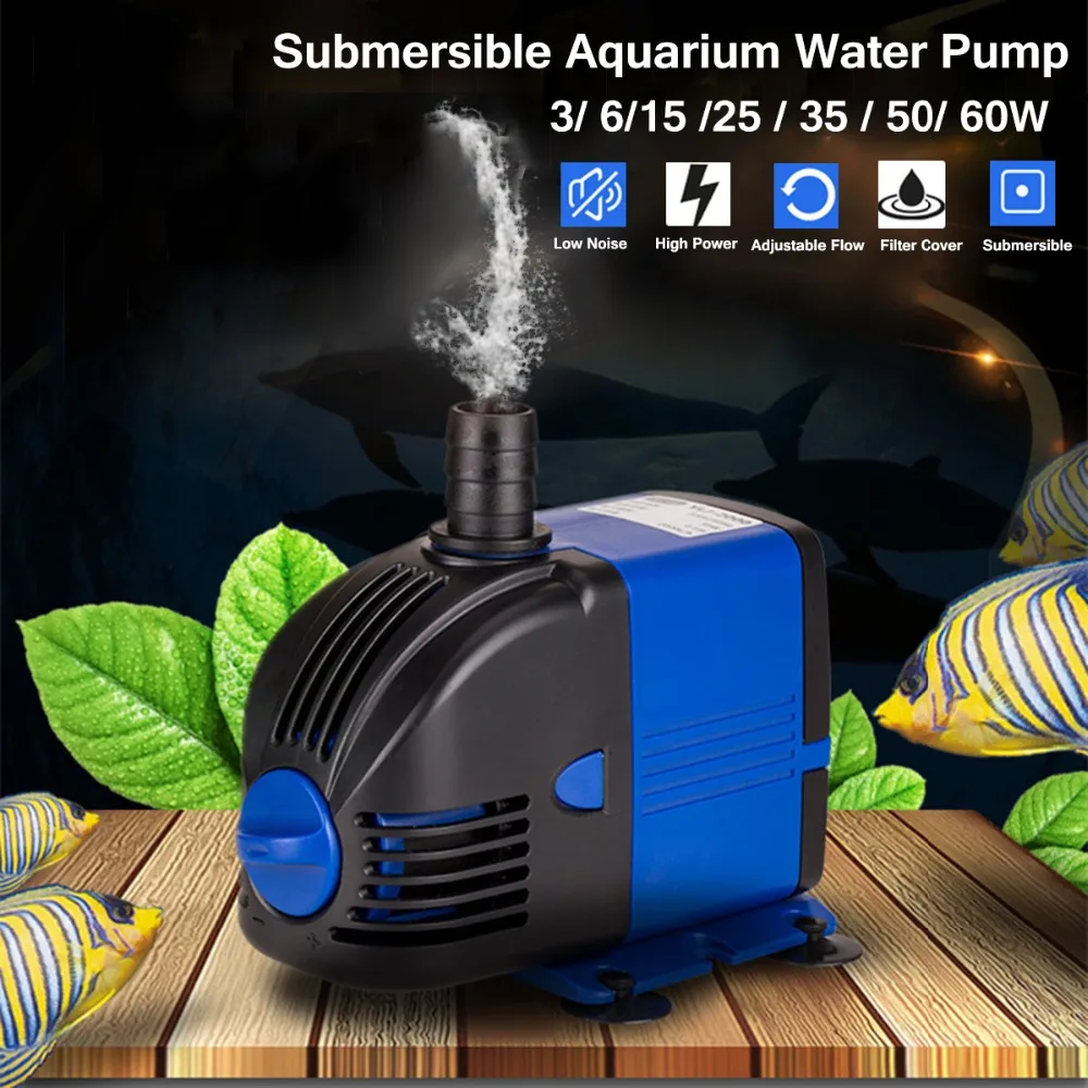 Water-Pump-Fish-Tank-AC220-240V-50Hz-3-60W-Submersible-Aquarium-Powerhead-Fountain-Hydroponic-US22-Plug