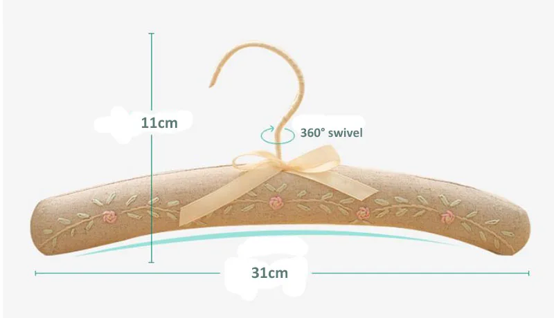 10 шт., высокое качество, белый цвет, цвет хаки, вешалка для одежды с хлопковой подкладкой для детей милая красивая вешалка с цветочным рисунком для девочек