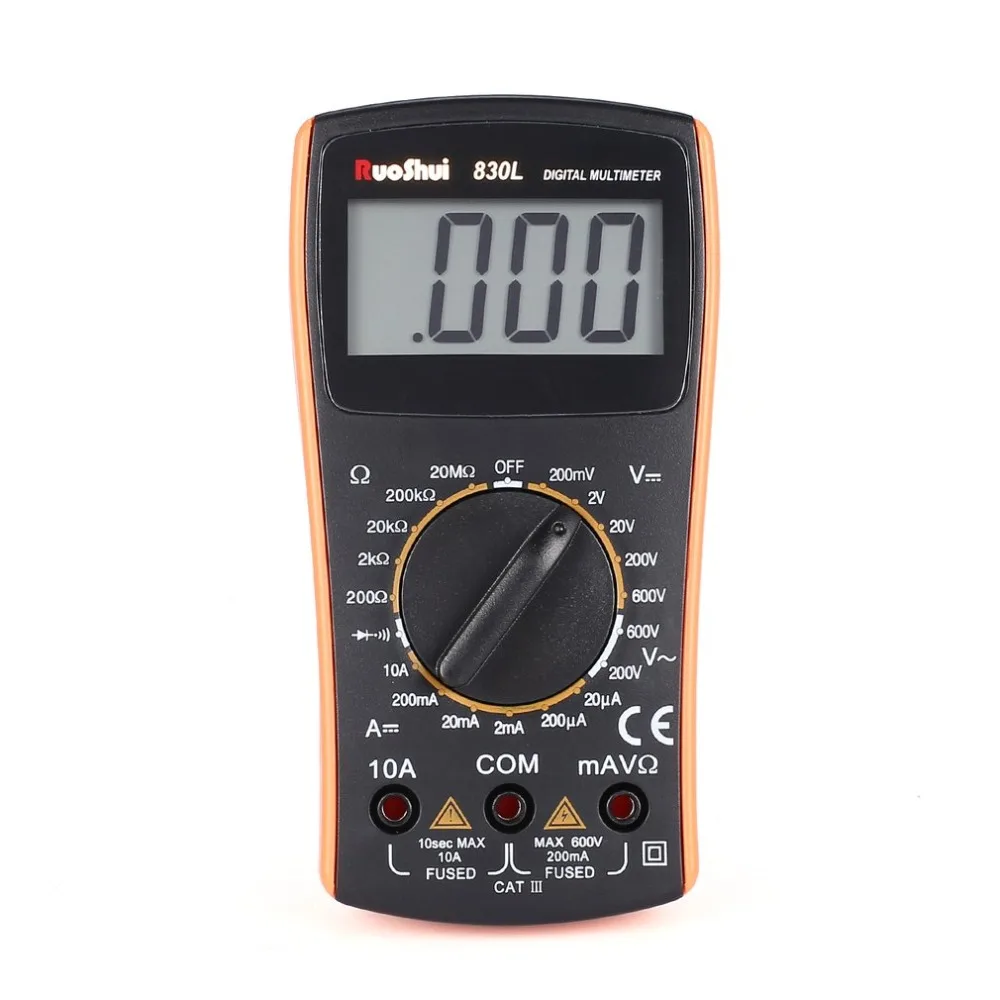 RuoShui 830L Мини Портативный цифровой мультиметр 1999 Counts AC/DC Вольт Ампер Ом Диод