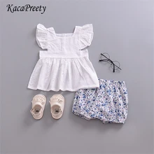 Летние детские пляжные шорты для мальчиков и девочек, повседневные спортивные шорты Хлопковые Штаны с цветочным принтом для малышей, эластичная одежда для малышей