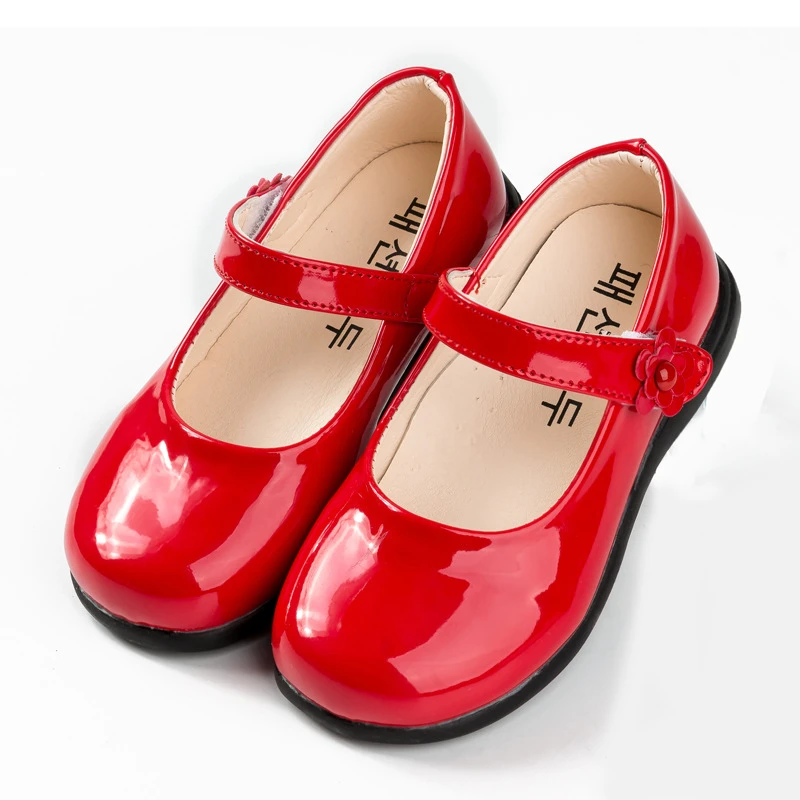 Zapatos de cuero para niñas, calzado escolar para estudiantes, color negro, rojo y blanco, 3, 4, 5, 6, 7, 8, 10, 15 años, novedad de Primavera de de cuero| - AliExpress
