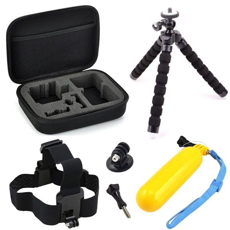 Storage Bag Accessories Set for Gopro hero 7 Tripods Kit Mount for Go pro 6 5 4 Session Strap