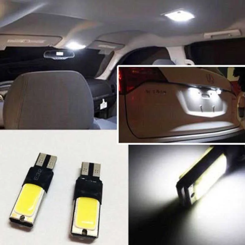 1x Высокая мощность t10 w5w led cob Автомобильные светодиодные 5w5 12v t 10 bule белые фары