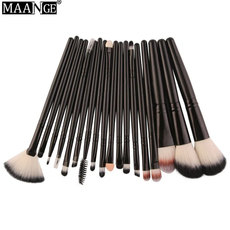 Makeup Brushes Set Powder Foundation Blush Eyeshadow Eyeliner Lip Beauty Make up Brush Tools MAANGE 18 Pcs