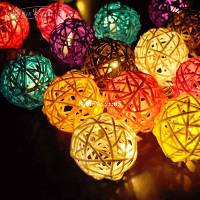 Decorative Rattan Balls Impressive 5M10M Led Christmas Lights Outdoor Indoor 5Cm Decorative Rattan Inspiration Decorative Rattan Balls Stunning 5M10M Led Christmas Lights Outdoor Indoor 5Cm Decorative Rattan Design Inspiration