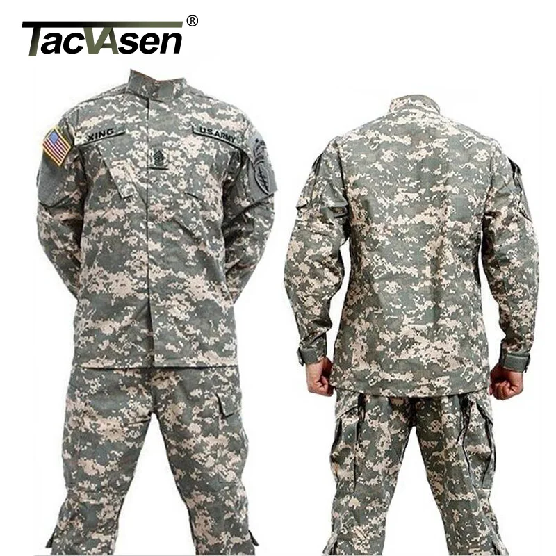 TACVASEN Men CS Paintball Suit Army Combat BDU Military