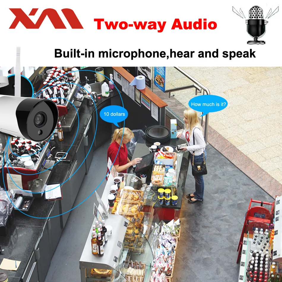 XM Wifi наружная IP камера 1080P Водонепроницаемая 2.0MP беспроводная безопасности