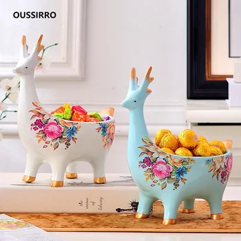 

European Creative Resin Storage Box Ornament Home Decoration Crafts TV Cabinet Office Statues Accessories Wedding Gift Figurines
