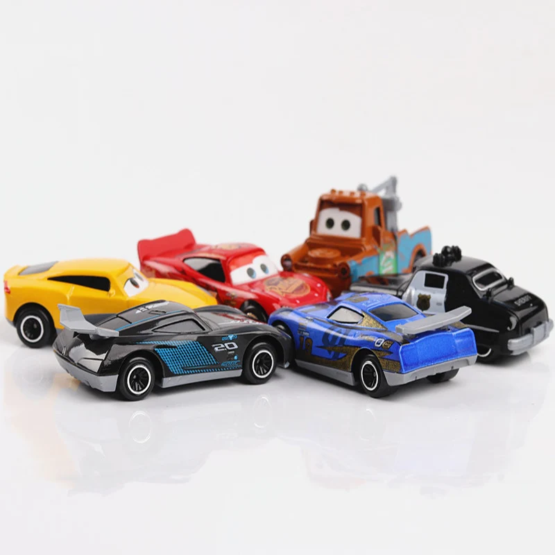 6 шт./компл. disney Pixar Cars 3 Lightning McQueen Jackson Storm Cruz Mater Mack 1: 64 Автомобиль из литого металла модель для детей детская игрушка