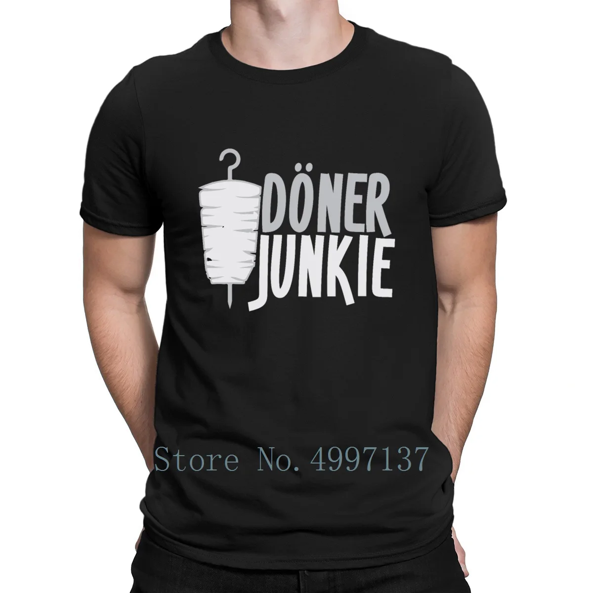Футболка Doner Kebab Junkie Man с коротким рукавом Размеры S-Xxxl | Мужская одежда