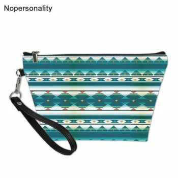 

Nopersonality Fashion Women Makeup Pouch Bohemian Vintage Ladies Cosmetic Bag Hippie Tribal Aztec Girls Makeup Pu Leather Pouch