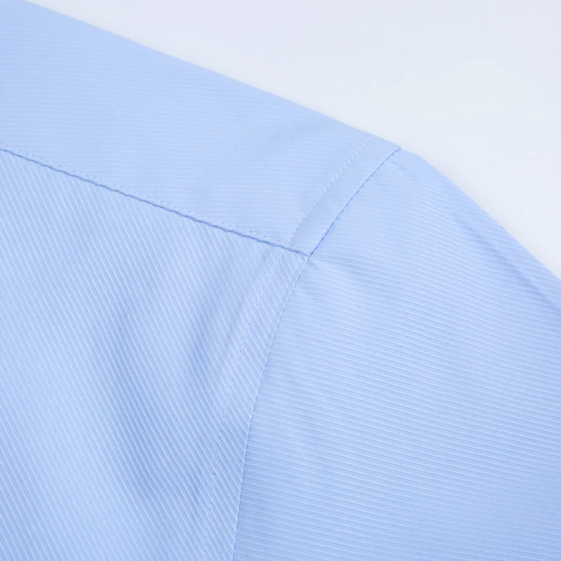 الرجال سليم احتواء خالية من التجاعيد الصلبة حك اللباس قميص طويل الأكمام مع جيب الثدي الرسمي الأعمال أعلى جودة الأبيض العمل قمصان