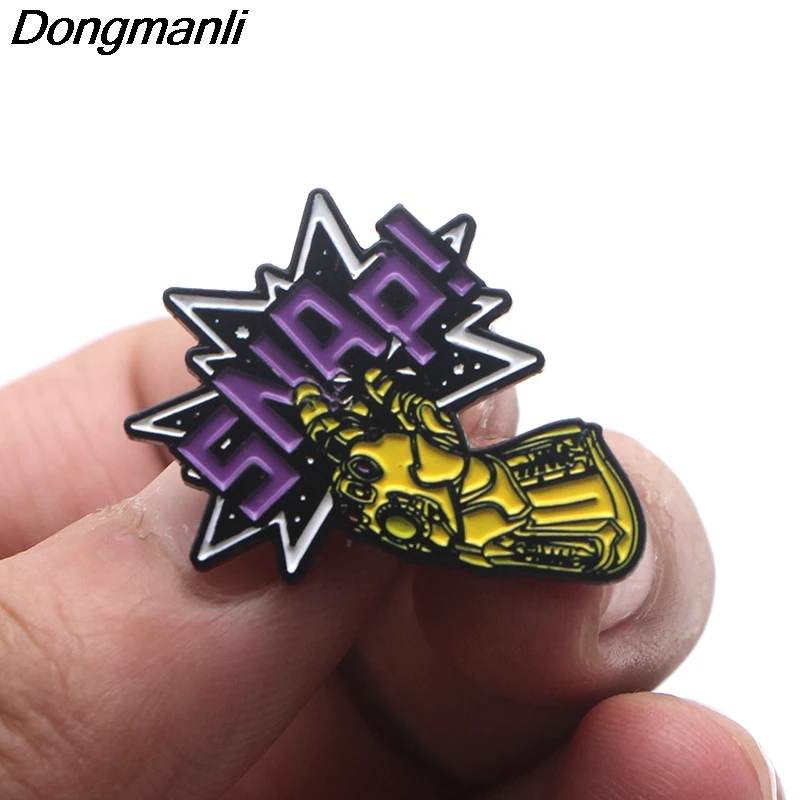 P3755 Dongmanli модные забавные Thanos Infinity Gauntlet крутые металлические эмалированные булавки и броши для нагрудного значка