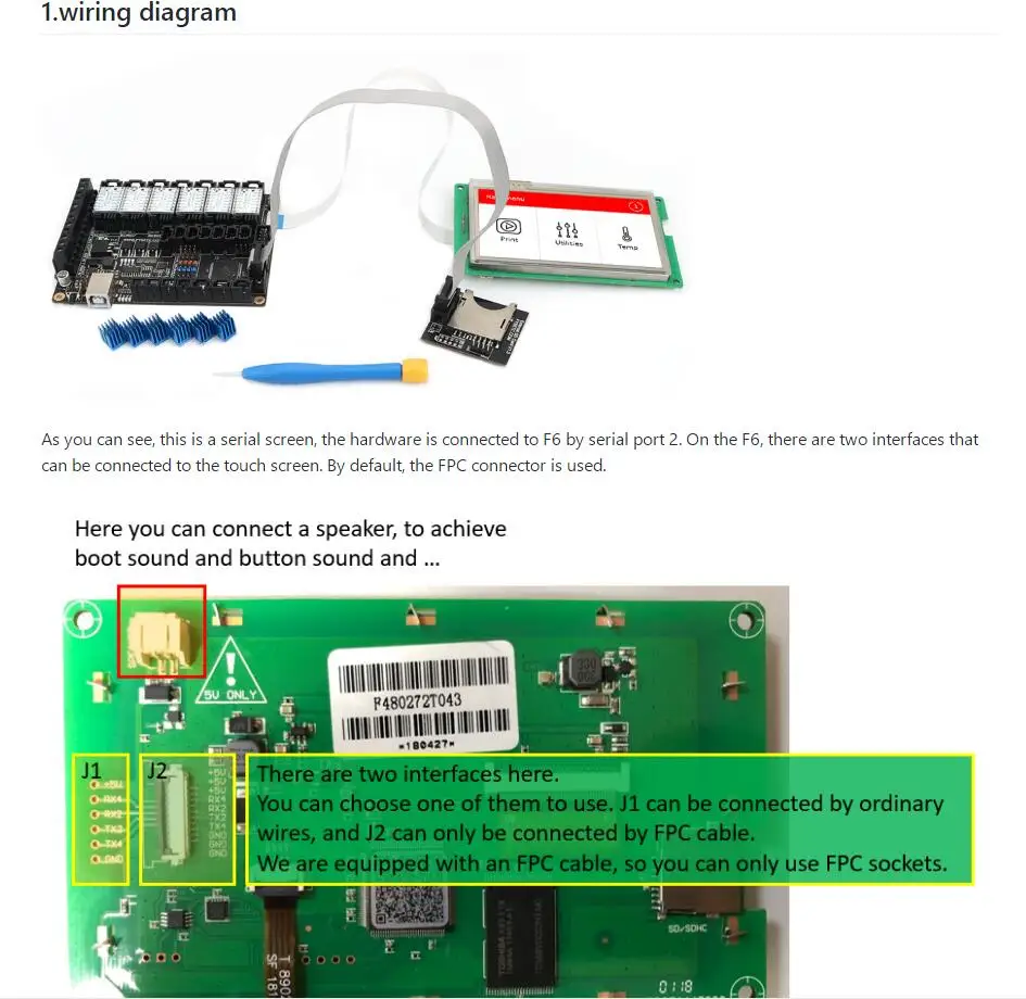 FYSETC F6 V1.3 все-в-одном материнская плата+ 4," сенсорный экран с считыватель SD карт+ 6 шт. TMC2208 V1.2 UART Функция шагового двигателя драйвер