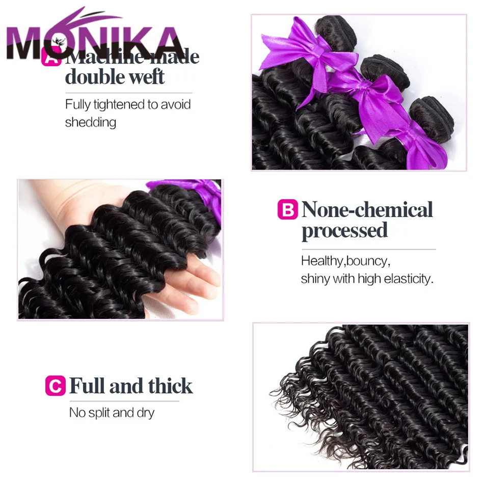 Monika Hair Deep Wave Bundles with Frontal Cambodian Hair Human Hair Bundles With Closure Lace Frontal Deep Wave With Frontal (4)