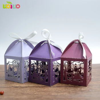 

Various colors christmas candy wedding cake box design