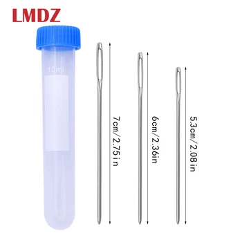 

LMDZ 20PCS Large-eye Blunt Needles Steel Yarn Knitting Needles Big Eyes Sewing Needles for Ribbon Embroidery Craft DIYNeedleWork