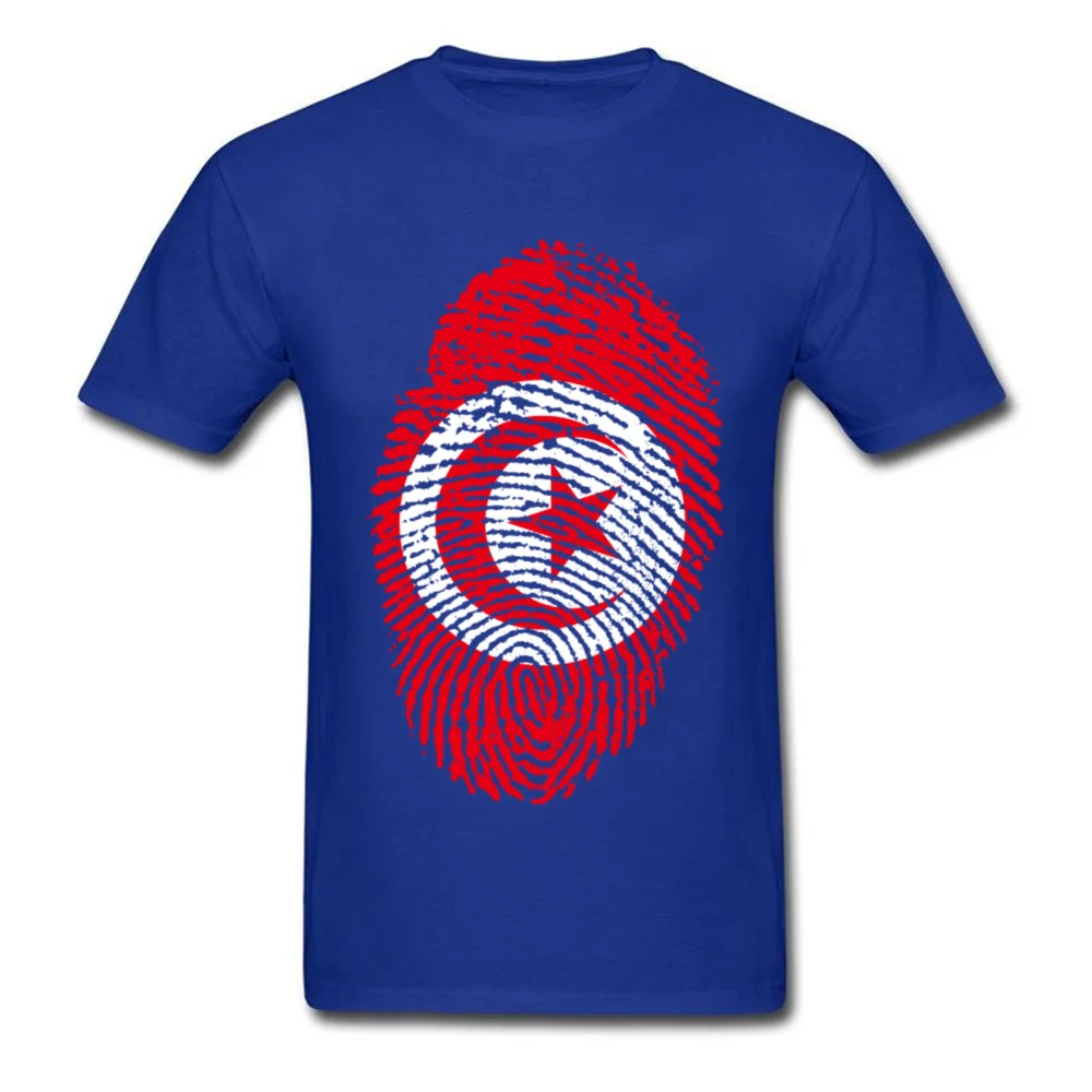 Tunisia Flag Fingerprint_blue