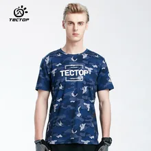 TECTOP Летняя короткая футболка для мужчин открытый спортивный быстрый сухой дышащий принт камуфляж Пешие прогулки Кемпинг бег футболка для мужчин