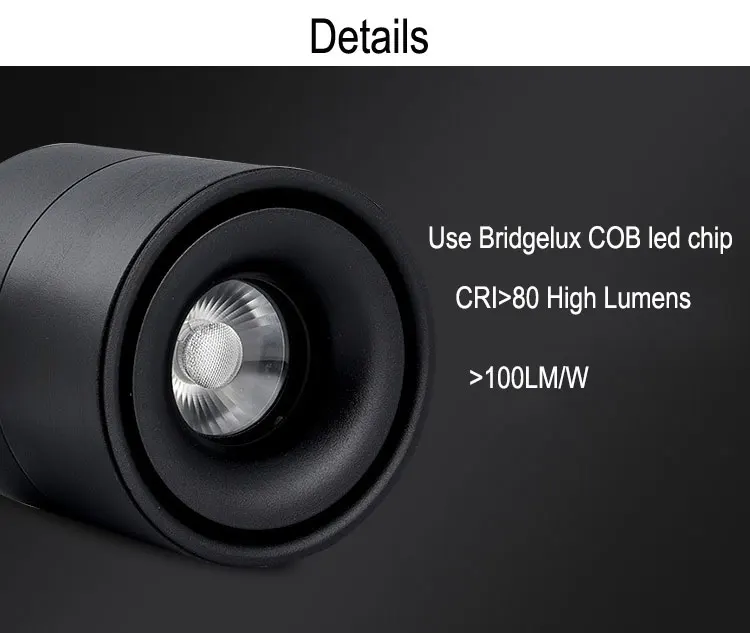 Trilho para Decoração Luminária de Teto Lâmpada de Teto para Decoração de Casa Lojas de Loja 12w com Trilho Luminária Suporte Cob 10w 13 de teto para decoração de casa, lojas de loja