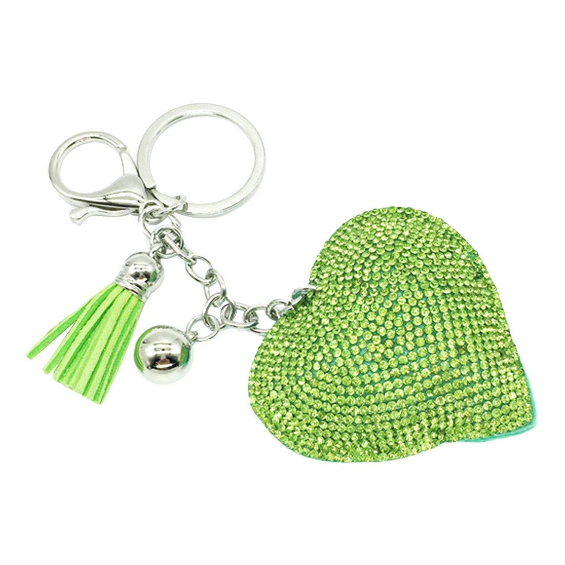 

2018 New Fashion Car Full Hot Rhinestone Heart Key Chain Gold Silver Chain Key chain Bag Car Hanging Pendant Jewelry