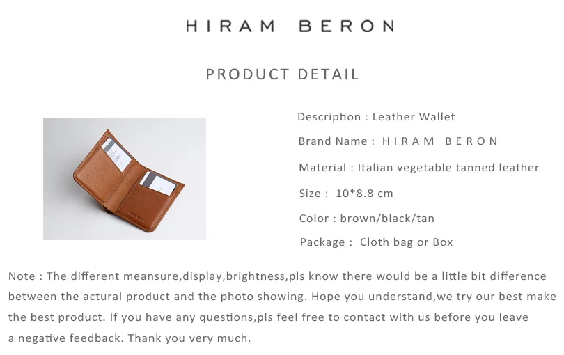 Hiram Beron пользовательское имя мужские кожаные кошельки Мужской кошелек кредитный держатель для Карт RFID блокирующий кошелек подарок для праздника Прямая поставка