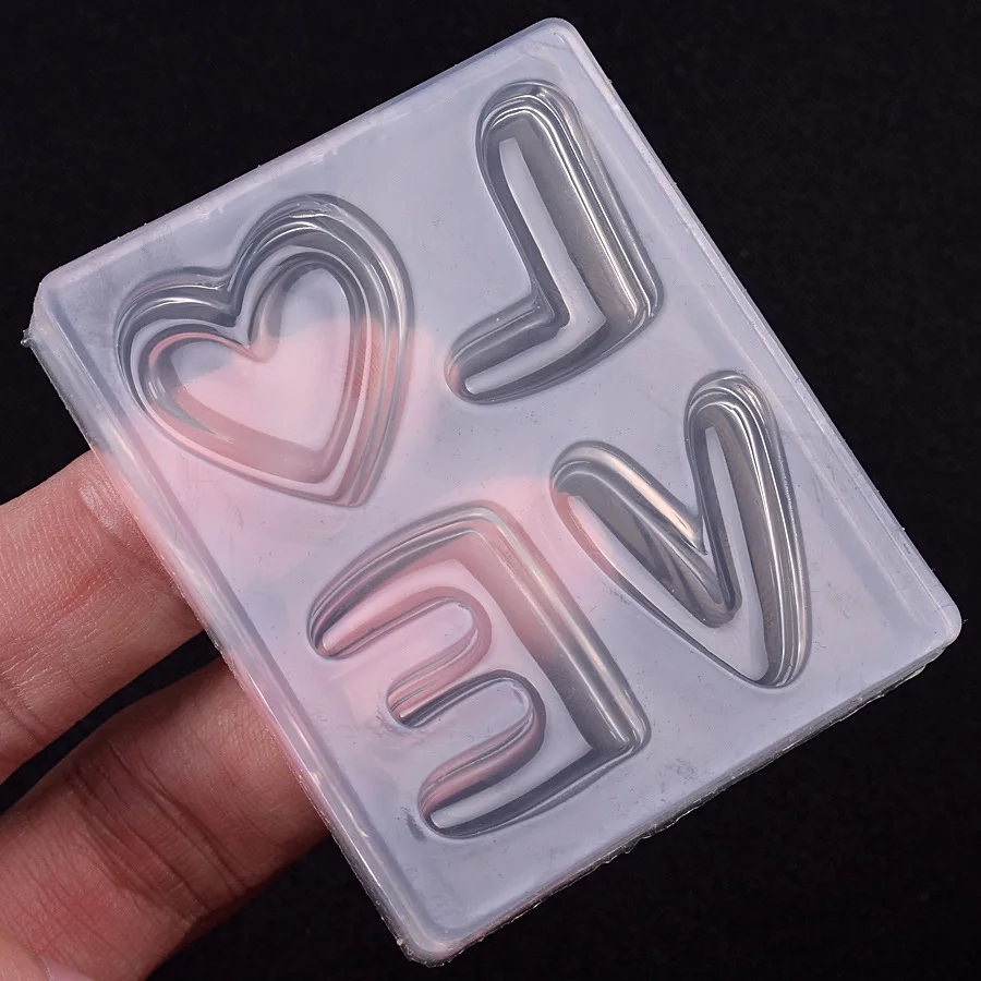 

LOVE resin decorative craft silicone mold for epoxy resin jewelry making necklace jewelry DIY scrapbooking tools