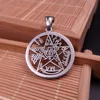 Lot 5pcs Wholesale 30mm size Stainless Steel religious Wicca paganism Pendant Necklace without chain in bulk 3